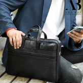 کیف اداری بزرگ مردانه چرم طبیعی مدل AB-M-2002