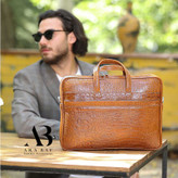 کیف اداری بزرگ مردانه چرم طبیعی مدل AB-M-2002